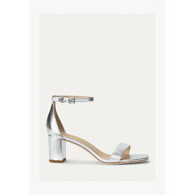 ラルフローレン レディース サンダル シューズ LOGAN METALLIC NAPPA LEATHER SANDAL - Sandals - polished silver