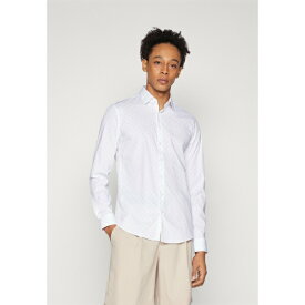 カルバンクライン メンズ シャツ トップス LEAF PRINT SLIM SHIRT - Formal shirt - bright white