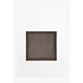 マッシモ ドゥッティ レディース マフラー・ストール・スカーフ アクセサリー STRIPES WITH CONTRAST FRAME - Foulard - dark brown