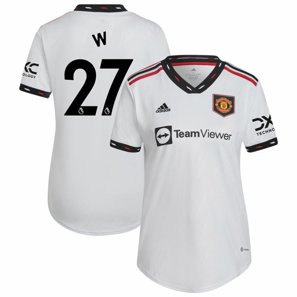 SALE／95%OFF】 アディダス レディース ユニフォーム トップス Manchester United adidas Women's 2022  23 Away Custom Replica Jersey White