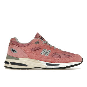 New Balance �j���[�o�����X �����Y �X�j�[�J�[ �yNew Balance 991v2 MiUK Brandied Apricot�z �T�C�Y US_6.5(24.5cm) Pink/Grey