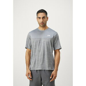 A_[A[}[ Y T_ V[Y UTILITY - Sports T-shirt - steel/white