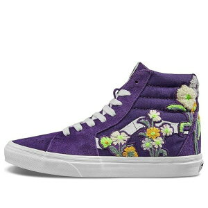 Vans �o���Y �����Y �X�j�[�J�[ �yVans SK8-HI Floral Boucle Sneaker In Violet Indigo/ True White VN0A4BV6TS8�z �T�C�Y US_5(23.0cm)