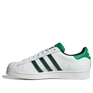 adidas �A�f�B�_�X �����Y �X�j�[�J�[ �yadidas Originals Superstar Shoes 'White Black Green' ID4670�z �T�C�Y US_M_4
