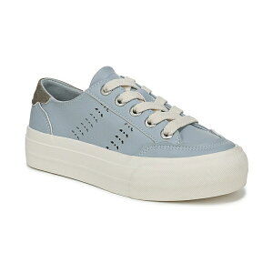 u[tBbV }u fB[X Xj[J[ V[Y Women's Shade Lace Up Platform Sneakers Blue Faux Leather