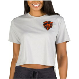 コンセプトスポーツ レディース Tシャツ トップス Chicago Bears Concepts Sport Women's Narrative Cropped Top Gray