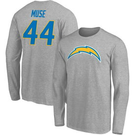 ファナティクス メンズ Tシャツ トップス Los Angeles Chargers Fanatics Branded Team Authentic Custom Long Sleeve TShirt Muse,Tanner-44