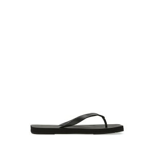 �w���I�b�g�G�~�� �����Y �T���_�� �V���[�Y Logo-engraved flip-flops Black
