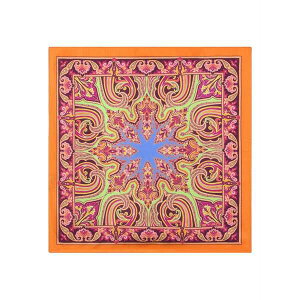�G�g�� �����Y �}�t���[�E�X�g�[���E�X�J�[�t �A�N�Z�T���[ Silk pocket square Orange