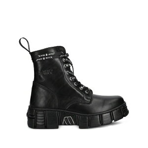 �j���[���b�N ���f�B�[�X �u�[�c �V���[�Y M-wall083cct lace-up chunky sole boots Black
