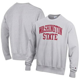 チャンピオン メンズ パーカー・スウェットシャツ アウター Washington State Cougars Champion Arch Reverse Weave Pullover Sweatshirt Heathered Gray