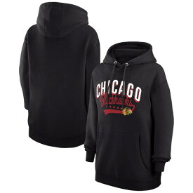 カールバンクス レディース パーカー・スウェットシャツ アウター Chicago Blackhawks G III 4Her by Carl Banks Women's Filigree Logo Pullover Hoodie???Black