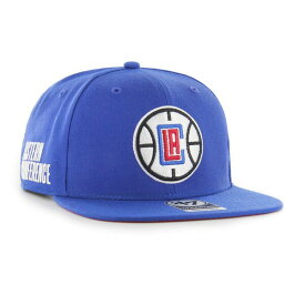 フォーティーセブン メンズ 帽子 アクセサリー LA Clippers '47 Sure Shot Captain Snapback Hat Royal