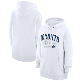 カールバンクス レディース パーカー・スウェットシャツ アウター Toronto Maple Leafs G III 4Her by Carl Banks Women's Filigree Logo Pullover Hoodie White