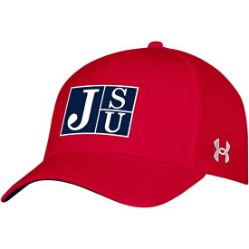 アンダーアーマー メンズ 帽子 アクセサリー Jackson State Tigers Under Armour Blitzing Accent IsoChill Adjustable Hat Red