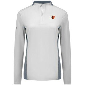 レベルウェア レディース ジャケット＆ブルゾン アウター Baltimore Orioles Levelwear Women's Moxie Insignia QuarterZip Pullover White