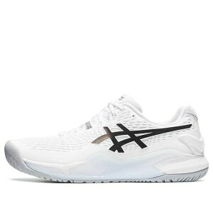 ASICS �A�V�b�N�X �����Y �X�j�[�J�[ �yASICS Gel Resolution 9 'White Black' 1041A330-100�z �T�C�Y US_M_13