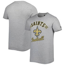 スターター メンズ Tシャツ トップス New Orleans Saints Starter Prime Time TShirt Heathered Gray