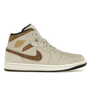 Jordan W[_ Y Xj[J[ yJordan 1 Mid SE Brown Elephantz TCY US_8(26.0cm) Light Orewood Brown/White/Light British Tan/Metallic Gold