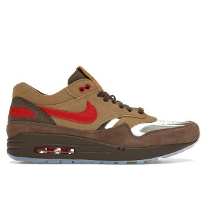 Nike �i�C�L �����Y �X�j�[�J�[ �yNike Air Max 1 CLOT Kiss of Death CHA�z �T�C�Y US_8(26.0cm) Rocky Tan/Sport red
