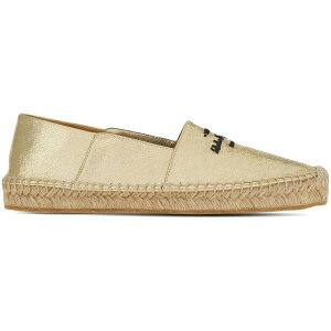 Ferragamo tFK fB[X Xj[J[ yFerragamo Logo-Embroidered Metallic Espadrilles Yellow (Women's)z TCY US_9.5(26.5cm) Yellow