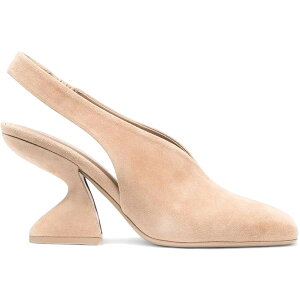 Ferragamo tFK fB[X Xj[J[ yFerragamo F-Heel 100mm Slingback Pumps Beige Khaki (Women's)z TCY US_W_10.5 Beige/Khaki