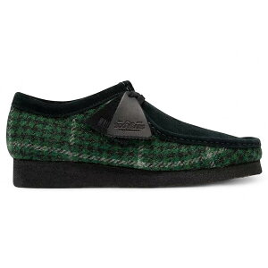 Clarks �N���[�N�X �����Y �X�j�[�J�[ �yClarks Originals Wallabee Harris Tweed Pack Green�z �T�C�Y US_9.5(27.5cm) Green Tweed Combination