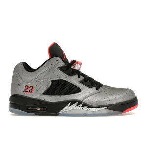 Jordan �W���[�_�� �����Y �X�j�[�J�[ �yJordan 5 Retro Low Neymar�z �T�C�Y US_12.5(30.5cm) Reflective Silver/Infrared 23-Black