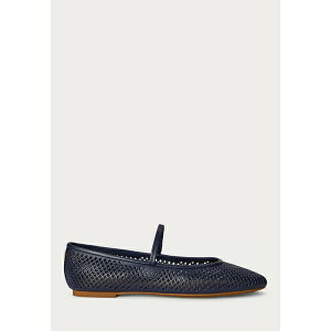 �����t���[���� ���f�B�[�X �T���_�� �V���[�Y JAYNA PERFORATED LEATHER MARY JANE FLAT - Ballet pumps - refined navy