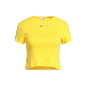 【送料無料】 レリッシュ レディース Tシャツ トップス T-shirts Yellow