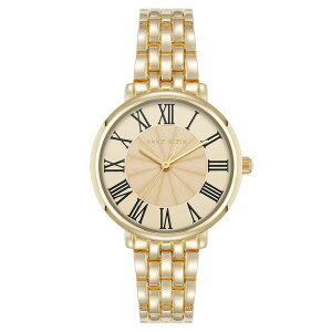ANC fB[X rv ANZT[ Women's Quartz Round Roman Numeral Gold-Tone Metal Alloy Watch, 32mm Gold-Tone