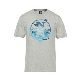 【送料無料】 ノースセール メンズ Tシャツ トップス T-shirts Light grey