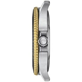 ティソット レディース 腕時計 アクセサリー Men's Swiss Seastar 1000 Two-Tone Stainless Steel Bracelet Watch 40mm Black