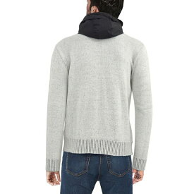 エックスレイ メンズ ジャケット＆ブルゾン アウター Men's Full-Zip Sweater Jacket with Fluffy Fleece Lined Hood Oatmeal