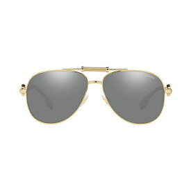 ヴェルサーチ レディース サングラス＆アイウェア アクセサリー Unisex Polarized Sunglasses, VE2236 Gold-Tone