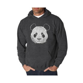 エルエーポップアート メンズ パーカー・スウェットシャツ アウター Men's Word Art Hoodie - Panda Head Dark Gray