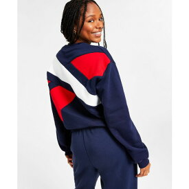 リーボック レディース パーカー・スウェットシャツ アウター Women's Back Vector Fleece Sweatshirt, A Macy's Exclusive Vector Navy