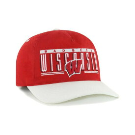 47ブランド レディース 帽子 アクセサリー Men's Red Wisconsin Badgers Double Header Hitch Adjustable Hat Red