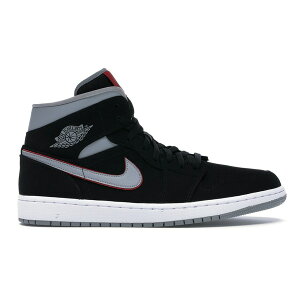 Jordan �W���[�_�� �����Y �X�j�[�J�[ �yJordan 1 Mid Black Particle Grey Gym Red�z �T�C�Y US_11(29.0cm) Black/Particle Grey-White-Gym Red