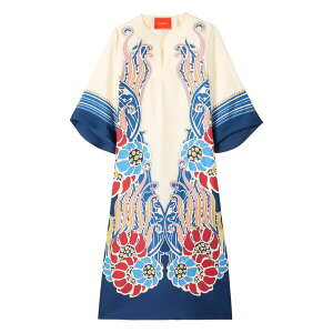 ���E�_�u���E�W�F�C ���f�B�[�X �����s�[�X �g�b�v�X The kaftan floral midi dress Neutrals