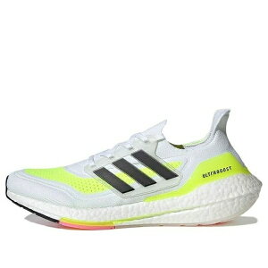 adidas �A�f�B�_�X �����Y �X�j�[�J�[ �yadidas UltraBoost 21 'White Solar Yellow' FY0377�z �T�C�Y US_11.5(29.5cm)