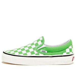 Vans �o���Y �����Y �X�j�[�J�[ �yVans Classic Slip-On 98 DX 'Checkerboard-Classic Green' VN0A7Q581OZ�z �T�C�Y US_8.5(26.5cm)