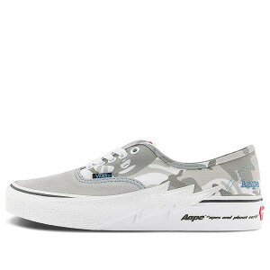 Vans �o���Y �����Y �X�j�[�J�[ �yVans X Aape Authentic Bolt Sneakers 'Grey Blue' VN000BWCY31�z �T�C�Y US_7(25.0cm)