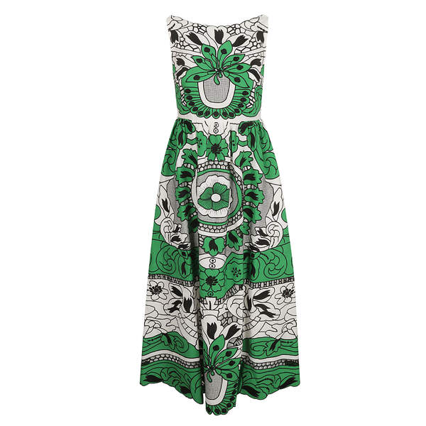驚きの価格が実現！レッドヴァレンティノ レディース ワンピース Emerald Dress トップス Cut-out Embroidery  Geometric White ワンピーススーツ