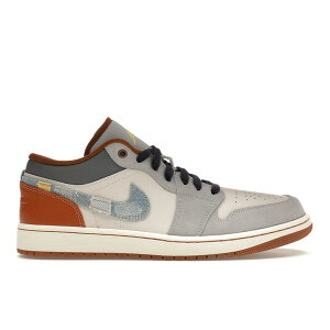 Jordan �W���[�_�� �����Y �X�j�[�J�[ �yJordan 1 Low SE Phantom Repaired Denim Swoosh�z �T�C�Y US_12.5(30.5cm) Phantom/Off White/Coconut Milk/Amber Brown/Star Blue