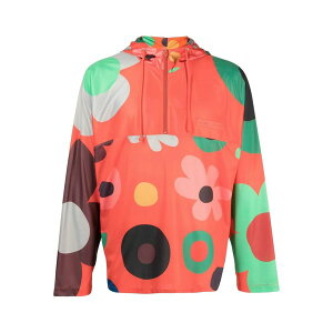 �G�A�� �����Y �W���P�b�g���u���]�� �A�E�^�[ Floral-print half-zip jacket Orange