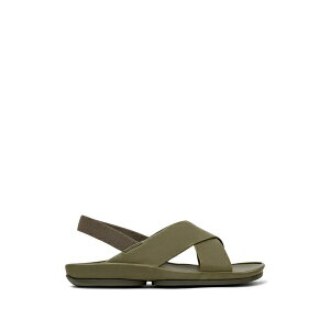 �J���y�[�� ���f�B�[�X �T���_�� �V���[�Y Isla crossover-strap leather sandals Green