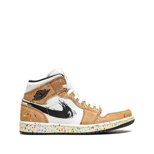 �W���[�_�� �����Y �X�j�[�J�[ �V���[�Y Air jordan 1 mid se brushstroke sneakers Brown