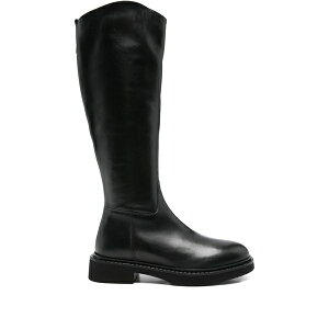 �G���@���[�i ���f�B�[�X �u�[�c �V���[�Y 35mm leather zip-fastening boots Black