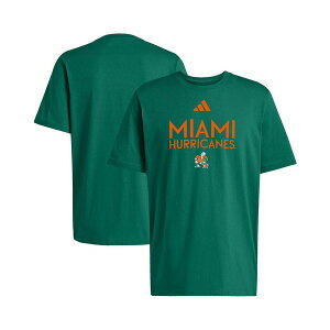 �A�f�B�_�X �����Y T�V���c �g�b�v�X Men's Green Miami Hurricanes Locker Wordmark T-Shirt Green